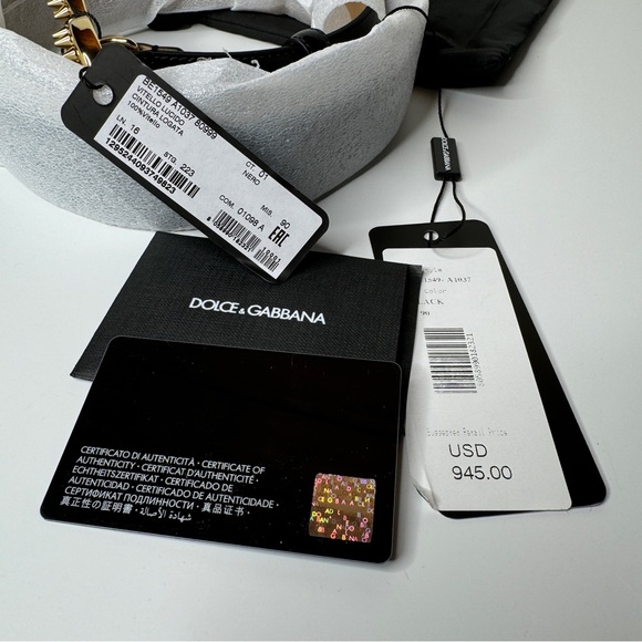 Dolce & Gabbana Black Polished Belt - Size 90 - Picture 4 of 5